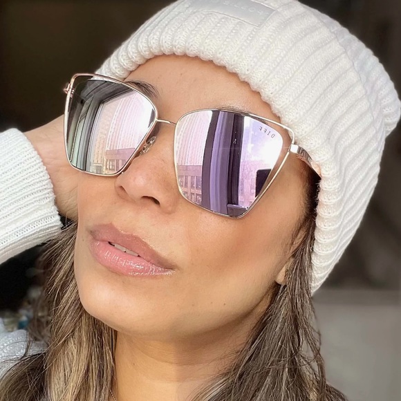 Diff Eyewear Accessories - DIFF Becky III Polarized Sunglasses in Champagne & Beige Mirror NWT